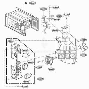 Suction Guide Parts Diagram and Parts List for MT1130SGB SGEWRP LG Range