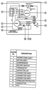 Wiring Diagram Diagram and Parts List for LW-B0812CL  LG Air Conditioner