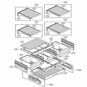 Refrigerator Parts Diagram and Parts List for LFC25776ST ASTCNA1 LG Refrigerator