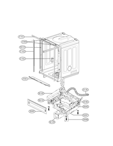 Cabinet Parts Diagram and Parts List for LDS5811BB-01  LG Dishwasher