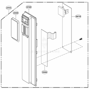 Control Panel Parts Diagram and Parts List for MS1596CIR CSSELEC LG Range