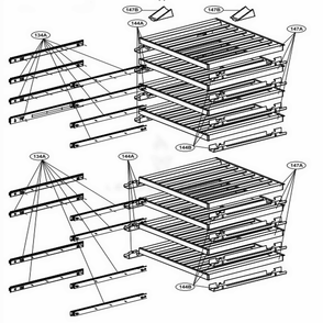 Movable Part 2 Diagram and Parts List for SKSCW241RP ASWCNA0 LG Range