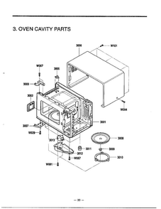 Microwave Assembly Complete Page 4 Diagram and Parts List for 9247  LG Microwave