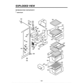 Part Location Diagram of 5209JA1011E LG Duct Assembly,Insulation