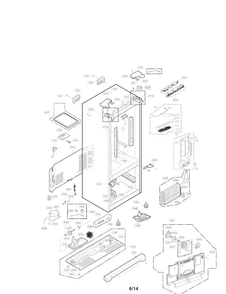 Case Parts Diagram and Parts List for LFC28768ST  LG Refrigerator