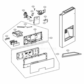 Dispenser Parts Diagram and Parts List for LSFXC2496S ASTCNA1 LG Refrigerator