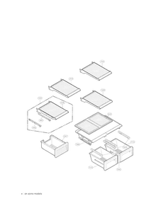 Refrigerator Parts Diagram and Parts List for LFX25980ST 01 LG Refrigerator
