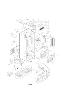 Case Parts Diagram and Parts List for LFXS30766S 01 LG Refrigerator