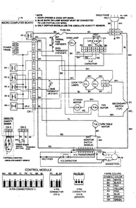 Wiring Diagram Diagram and Parts List for MV-1320B  LG Microwave