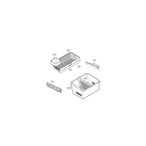 Freezer Diagram and Parts List for LFC22740TT  LG Refrigerator