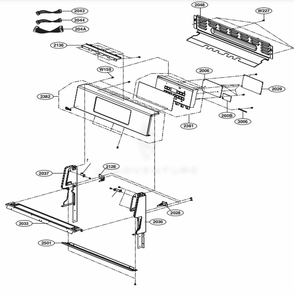 Controller Parts Diagram and Parts List for LRG3061BD FB1ELGA LG Wall Oven