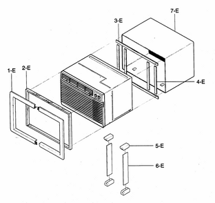 Installation Kit Assy Diagram and Parts List for 58073103200  Kenmore Air Conditioner