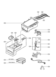 Dispenser Assembly Diagram and Parts List for WM2677HBM  LG Washer