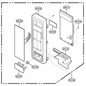 Controller Parts Diagram and Parts List for GLMB186CS AT2EGEF LG Wall Oven
