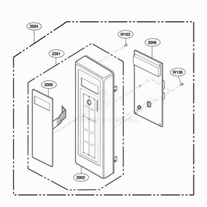 Control Panel Parts 3 Diagram and Parts List for DECS11MA AGRQMTR LG Range