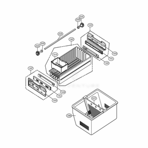 Freezer Parts Diagram and Parts List for LFC21776ST ASTCNA4 LG Refrigerator
