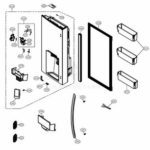 Part Location Diagram of ABQ72940078 LG CASE ASSEMBLY,PCB