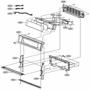 Controller Parts Diagram and Parts List for 76033 FSTESEA LG Range