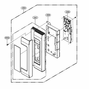 Controller Parts Diagram and Parts List for LMVM2033BM CBMELGA LG Microwave