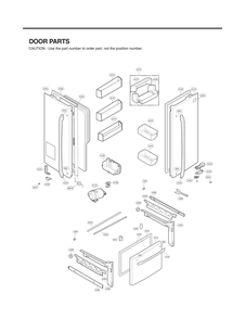 Door Parts Diagram and Parts List for GC-L258VSXD ASTCNA4 LG Refrigerator