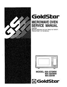Microwave Service Manual Diagram and Parts List for MA-880MW  LG Microwave