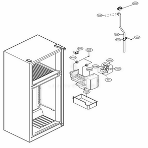 Ice Maker Parts Diagram and Parts List for 79376 ATICSER LG Refrigerator