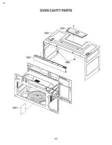 Oven Cavity Parts Diagram and Parts List for MVEL2033D CBDELGA LG Microwave
