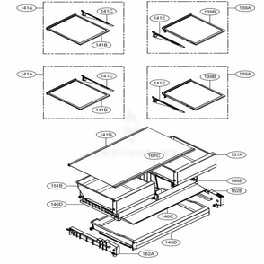 Part Location Diagram of MHL64471402 LG SHELF,NET