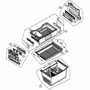 Freezer Parts Diagram and Parts List for 74024 ABICSE2 LG Refrigerator