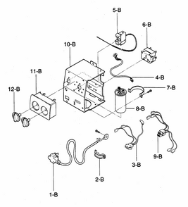 Control Box Diagram and Parts List for 58072144200  Kenmore Air Conditioner