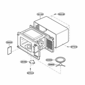 Oven Cavity Parts Diagram and Parts List for MA1420W KWHEGSE LG Wall Oven