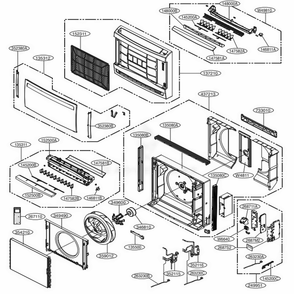 Main Diagram and Parts List for LMQN150HV ENWBEUS LG Air Conditioner