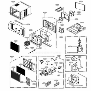 Main Diagram and Parts List for LW1816HR AT3AHDS LG Air Conditioner