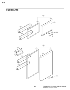 Part Location Diagram of MDQ66500601 LG FRAME,DOOR(OUTER)