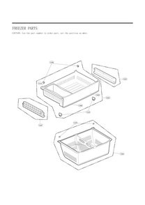 Freezer Diagram and Parts List for GC-J268NSSM ASTCNA0 LG Refrigerator