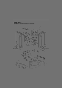 Door Parts Diagram and Parts List for GR-L268LSJM ASBCNA0 LG Refrigerator