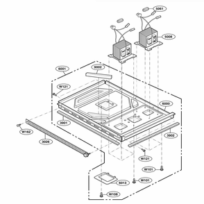 Part Location Diagram of 6170W1D089C LG TRANSFORMER,HIGH VOLTAGE