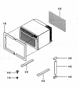 Installation Kit Assy Diagram and Parts List for 58075130500  Kenmore Air Conditioner
