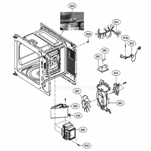 Interior Parts Diagram and Parts List for LMC0975SW CW1ELNA LG Wall Oven