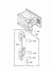 Latch Board Parts Diagram and Parts List for 72166339011  Kenmore Microwave
