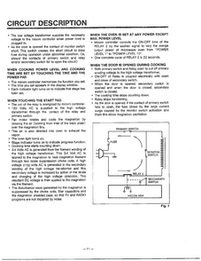 Circuit Description Diagram and Parts List for MA-1171S  LG Microwave