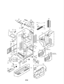 Case Parts Diagram and Parts List for LFX32945ST 00 LG Refrigerator