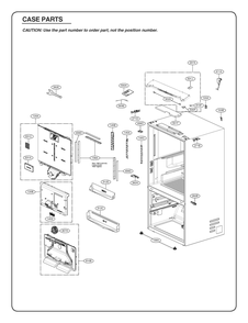 Case Parts Diagram and Parts List for GR-L248KKRM ASBCSE0 LG Refrigerator