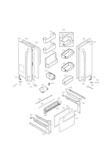 Door Parts Diagram and Parts List for LFX21976ST 05 LG Refrigerator
