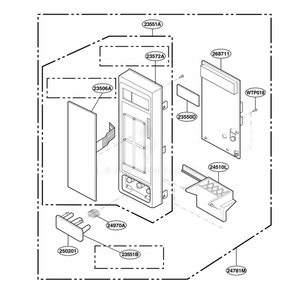 Control Panel Parts Diagram and Parts List for GLMB186CB CBKEGEF LG Range