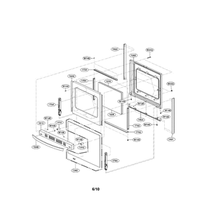 Door Diagram and Parts List for LRG3093SW 00 LG Range