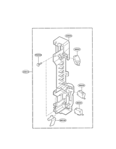 Latch Board Parts Diagram and Parts List for LMV1645SB01  LG Microwave
