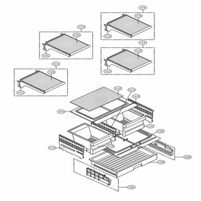 Refrigerator Parts Diagram and Parts List for 71604 ABICSE4 LG Refrigerator