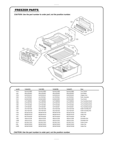 Freezer Parts Diagram and Parts List for GR-L318LKUM ASBCSE0 LG Refrigerator
