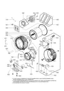 Part Location Diagram of AJQ73674304 LG TUB ASSEMBLY,OUTER